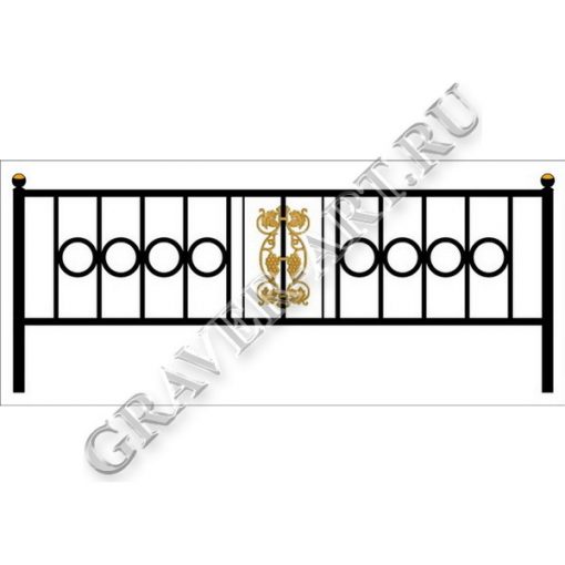 Ритуальная ограда Премиум №С-11